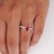 Gia 1.25 Carat Burma Ruby & Pave Diamond 18k White Gold Ring, Size 7 For Sale - Image 4 of 12
