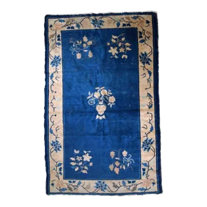 Early 20th Century Vintage Handmade Peking Chinese Rug
