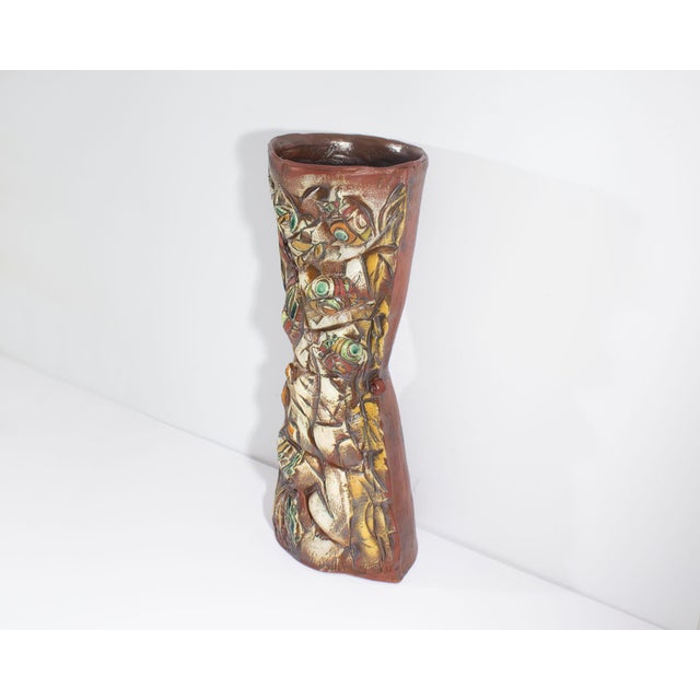 2010s 2012 Signed Studio Pottery Vase by Barry Unitas Barnes For Sale - Image 5 of 8