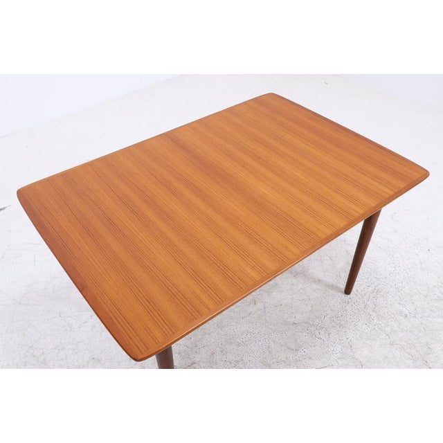 Wood Mid-Century Extendable Teak Dining Table by Gustav Bahus For Sale - Image 7 of 15