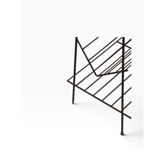 Mid Century Wire Rod Bookshelf Stand C. 1950's For Sale - Image 9 of 13