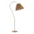 Amber Lewis for Visual Comfort Signature Dume Large Arched Floor Lamp in Hand-Rubbed Antique Brass with Natural Abaca Shade For Sale