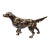 Antique Cast Iron Setter/Pointer Dog Doorstop Hubley Era Hunting Dog Statue W/Bronze Patina For Sale