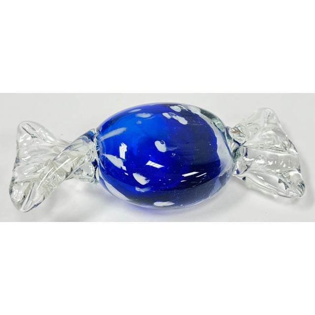 Oversized Vintage Murano Style Glass Wrap Candy For Sale In Kansas City - Image 6 of 6