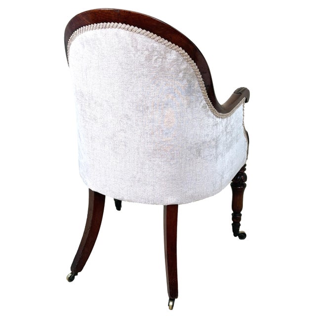 English Regency Mahogany Tub Library Armchair, 1835 For Sale - Image 6 of 11