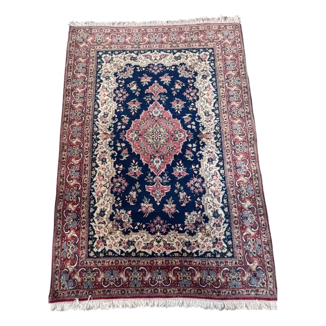 Vintage Isfahan Oriental Rug, 1960s For Sale
