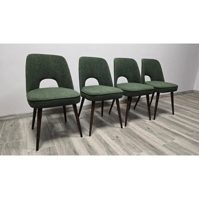 Forest Green Dining Chairs by Oswald Haerdtl for Ton, 1950s, Set of 12 For Sale - Image 8 of 12