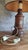 Wood Antique Lamp in Turned Wood and Engraved Brass from Royal Adelaide, 1890s For Sale - Image 7 of 13