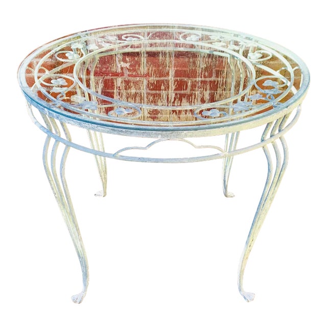 Vintage Wrought Iron Salterini Table For Sale