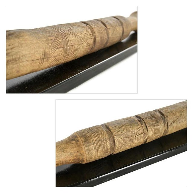 Antique African Stick Carved and Mounted on a Base For Sale - Image 3 of 7