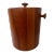 Large Danish Mid-Century Modern Flemming Digsmed Style Staved Teak Ice Bucket With Original Intact Bucket Liner For Sale