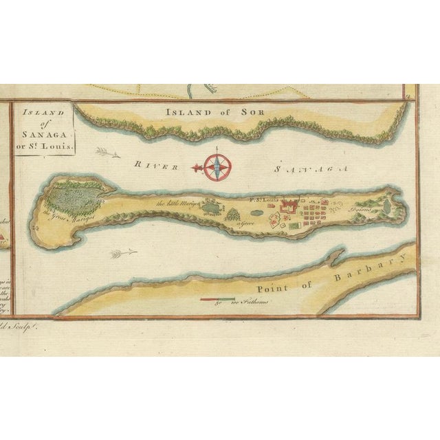 West Africa French Exploration Map with River Sanaga, 1750s For Sale - Image 5 of 9