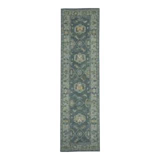 Turkish Oushak Rug 3'10" x 13'10" #18131 For Sale