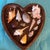 Mid-Century Modern Hand-Carved Heart Wooden Catchall Bowl With Curated Seashell Specimen Collection For Sale - Image 9 of 9