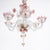 Venetian 6-Light Chandelier in White and Pink Murano Glass, 1960s For Sale - Image 3 of 9
