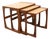 Mid Century Modern Vintage Teak Quadrille Nesting Ends Tables in the Style of G Plan Danish Style For Sale