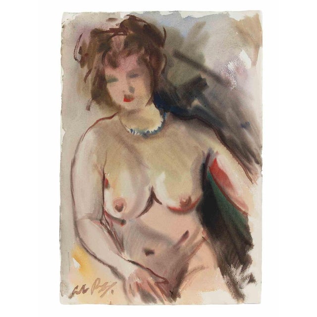 Watercolor on heavy paper realized by Carlo Ravagnan in 1965. Hand signed lower left. Dated on rear. Excellent condition....