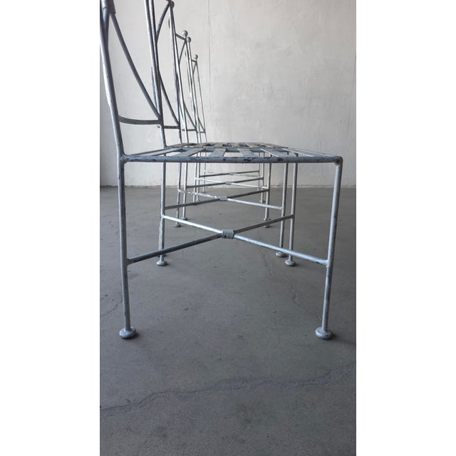 Set of 4 Vintage Industrial Iron Garden Patio Dining Chairs For Sale In Las Vegas - Image 6 of 10