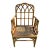 McGuire Style Rattan Cathedral Side Chair For Sale