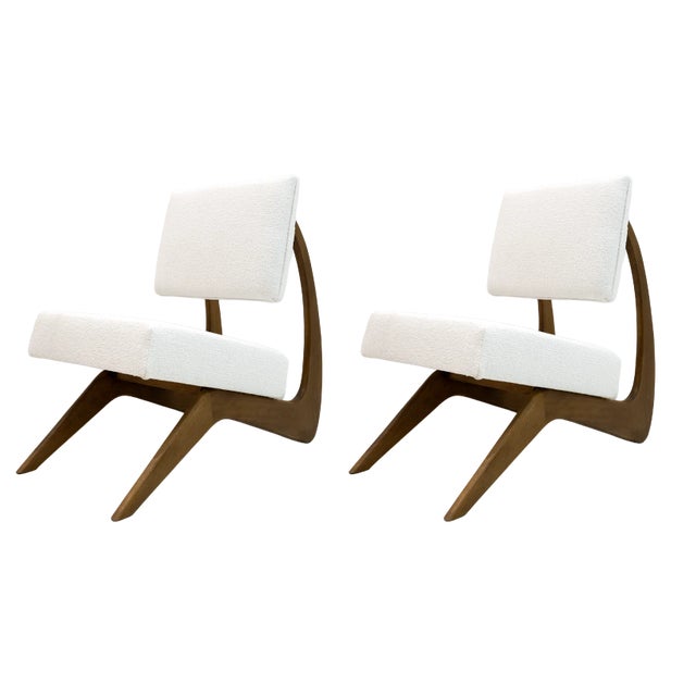 Set of Mid-Century Walnut Armchairs by Adrian Pearsall for Craft Associates For Sale