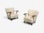 Mid-Century Modern Danish Cabinetmaker, Lounge Chairs, Shearling, Beech, 1940s For Sale - Image 3 of 12