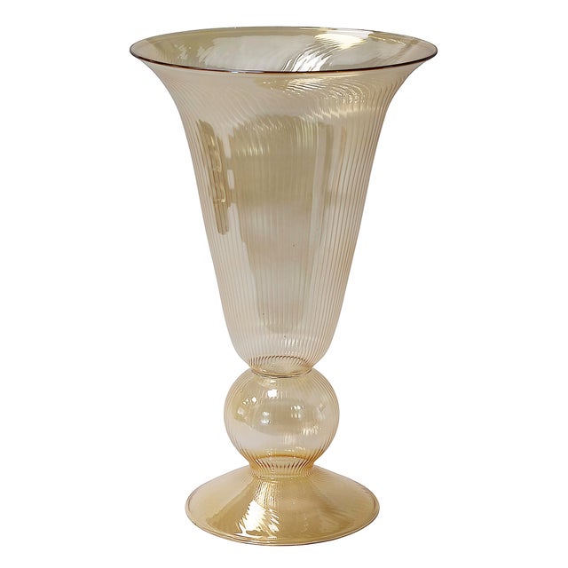 Italian Handmade Glass Vase For Sale - Image 6 of 6