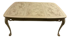 Mid-20th Century Chinoiserie Oval Dining Table by Ming Treasures for Drexel Heritage in Ivory Lacquer