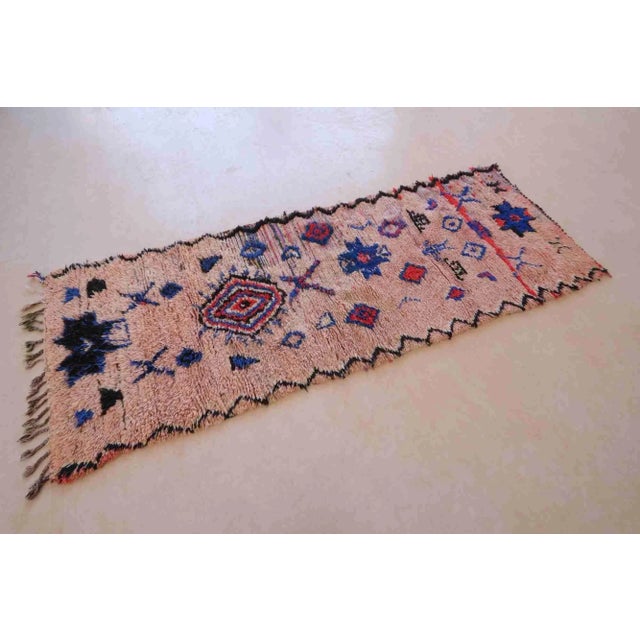 1980’s Moroccan Tribal Colorful Runner Rug - 5.7 X 3.28 Ft For Sale - Image 9 of 10