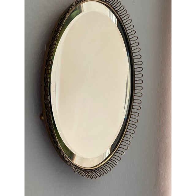 Vintage Brass Mirror with Ball Feet by Josef Frank for Svenskt Tenn, 1950s For Sale - Image 15 of 17