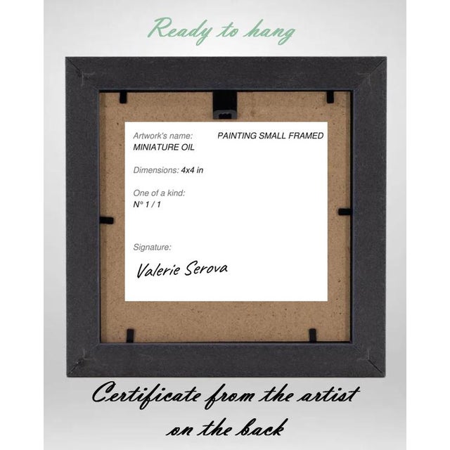 Textile Framed Original Painting Cow Landscape Farmhouse Antique Wall Decor For Sale - Image 7 of 11