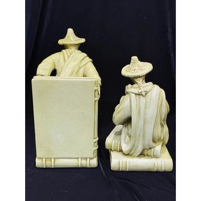 2010s Asian Figurine Bookends From Italy For Sale - Image 5 of 11