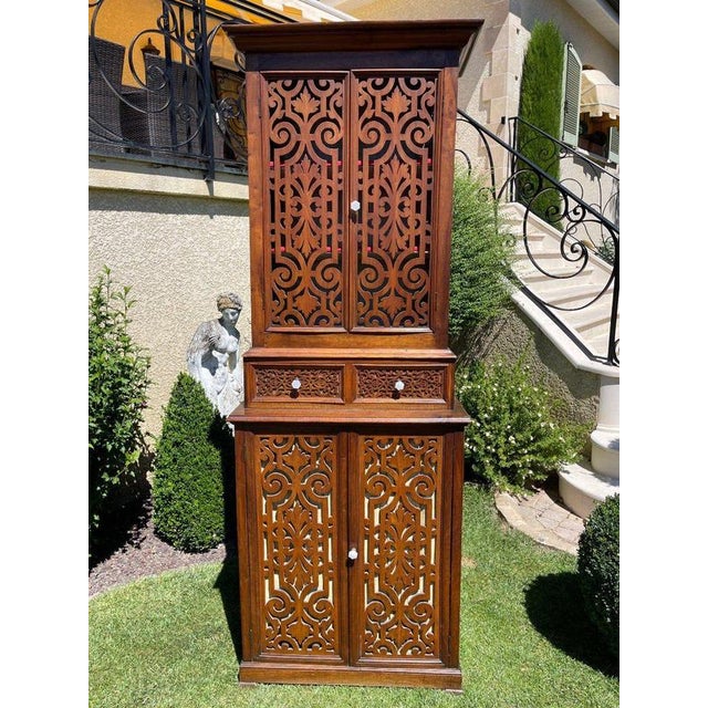 Period: 19th century Style: Napoleon 3rd Width: 76,5 cm. / 67 cmHeight: 2m09 Depth: 47 cm / 36,5 cm Very pretty sideboard...