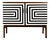 Polish Cabinet with Op Art Motif, 1970s For Sale
