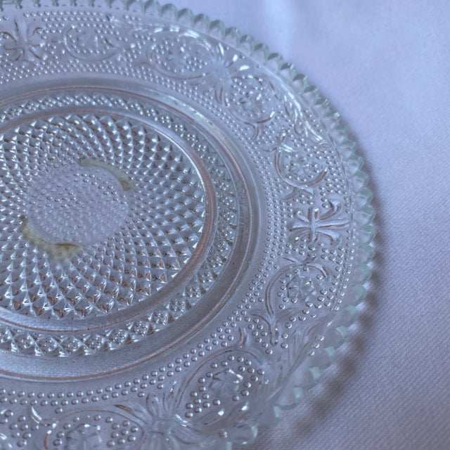 Contemporary 1970s Glass Detailed Small Serving or Decorative Plate For Sale - Image 3 of 8
