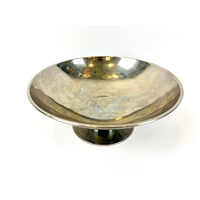 Art Deco Austrian Silver Plated Centerpiece Bowl, 1940s For Sale - Image 6 of 10