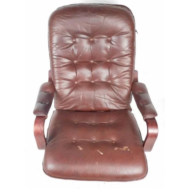 1970s Mid-Century "Kropp Stolen Original" Lounge Chair & Ottoman For Sale - Image 5 of 10