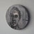 Gray Late 20th Century Original Circle Portrait Painting by Robert J Harding For Sale - Image 8 of 11