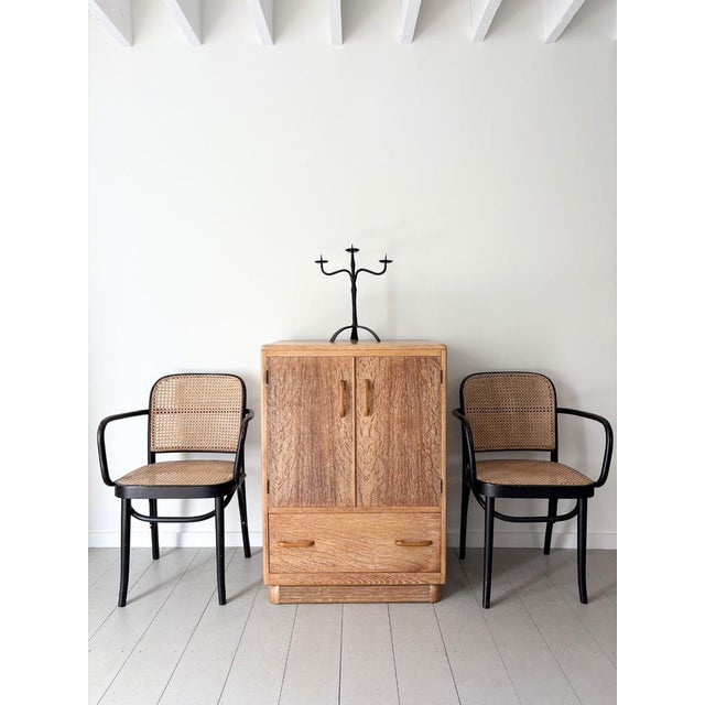 Limed Oak Tallboy Cabinet with Drawers, Great Britain, 1930s For Sale - Image 3 of 11