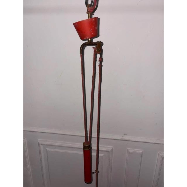 Red Vintage Pendant Light, 1920s For Sale - Image 8 of 10