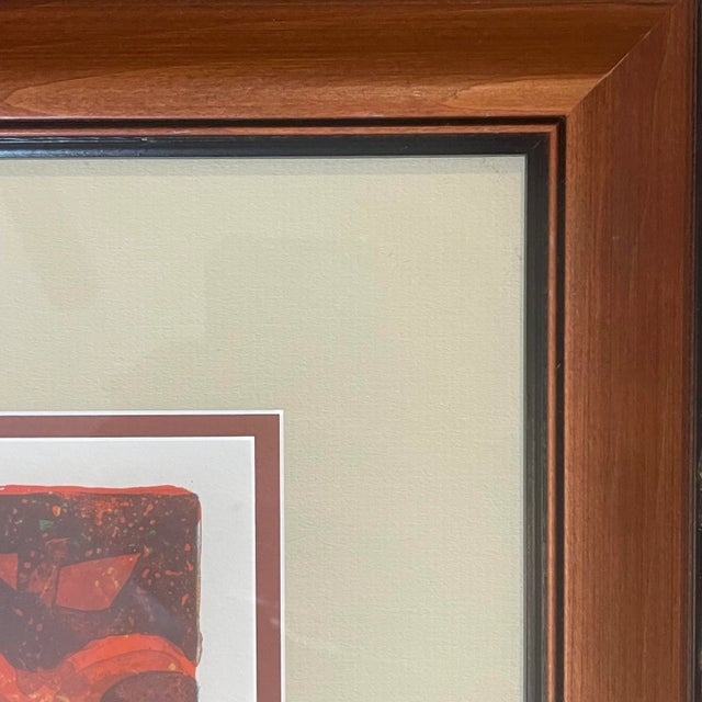 Couple Aux Fleurs Sunol Alvar Original Color Lithograph Hand Signed Cubism Art For Sale - Image 4 of 8