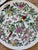 Charming set of vintage porcelain plates featuring an exuberant Chinese-inspired famille rose / Chinoiserie design. Each...