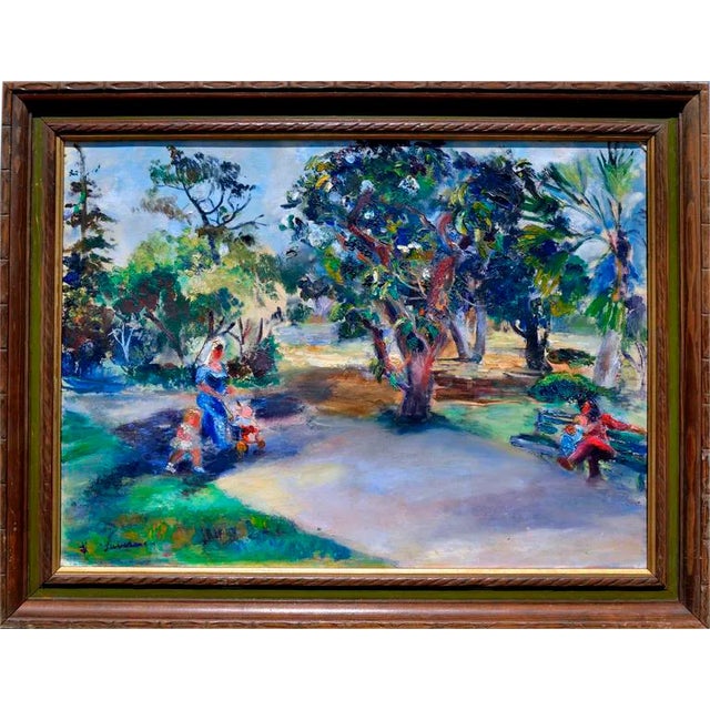 Frances Beatrice Lieberman "Stroll in the Park" Painting For Sale