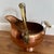 Vintage Copper and Brass Coal Scuttle With Porcelain Handles For Sale - Image 4 of 6