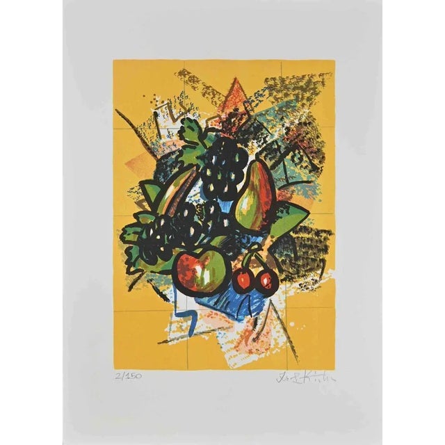 A lithograph realized by Ibrahim Kodra in 1970s. Hand signed with pencil by the artist on the lower right corner. Numbered...