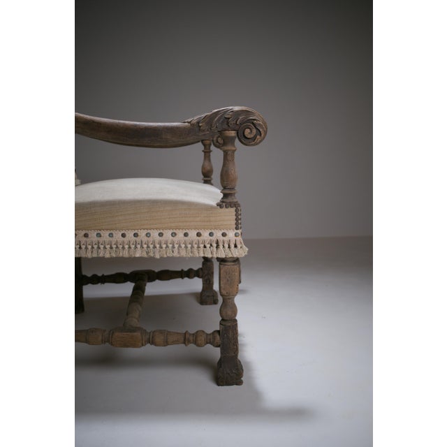 Late 19th Century Louis XIII French Carved Walnut Armchair For Sale - Image 10 of 18