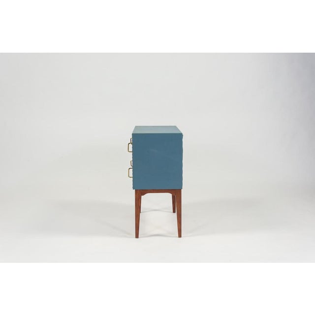 Wood Mahogany and Teak Chest of Drawers, 1950s For Sale - Image 7 of 10