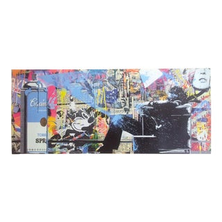 Mr. Brainwash " Blue Spray " Rare Limited Release Mural Original Lithograph Print Pop Art Poster For Sale