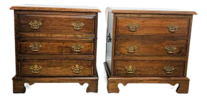 Vintage Pennsylvania House Cherry Night Stand Pair Chippendale Style