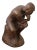 Bronze Painted Plaster Thinker Sculpture For Sale