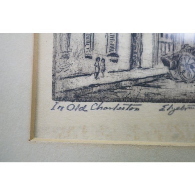 Mid 20th Century 4 Elizabeth O'Neill Verner Charleston Sc Architectural Cityscape Etchings Framed For Sale - Image 9 of 14